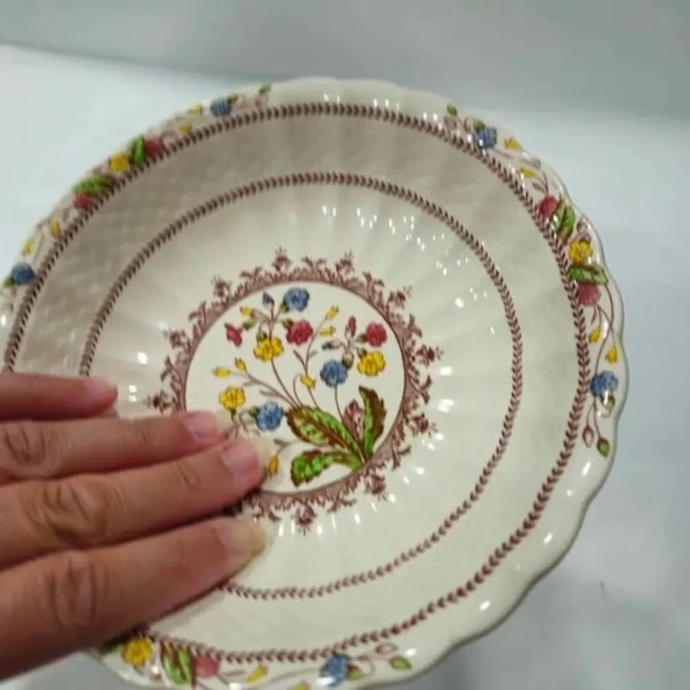 Copeland Spode Wicker Dale Cowslip Dishes Set